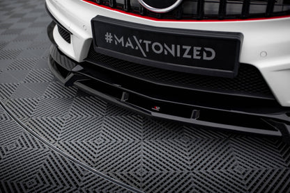 Frontlippe V.3 passend für Mercedes A45 AMG W176 schwarz Hochglanz