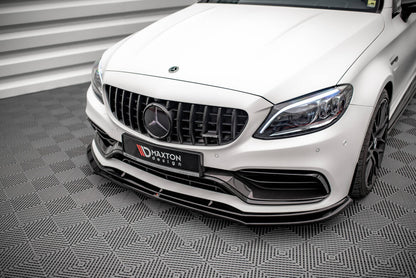Frontlippe V.3 passend für Mercedes-AMG C63 Coupe AMG Aero Pack C205 FL schwarz Hochglanz