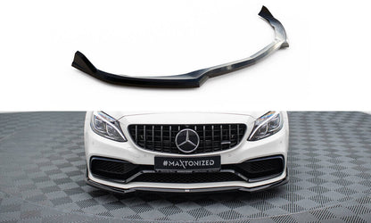 Frontlippe V.3 passend für Mercedes-AMG C63 Limousine / Kombi W205 / S205 schwarz Hochglanz