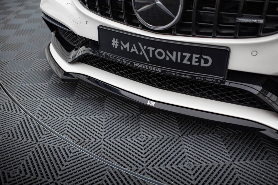 Frontlippe V.3 passend für Mercedes-AMG C63 Limousine / Kombi W205 / S205 schwarz Hochglanz