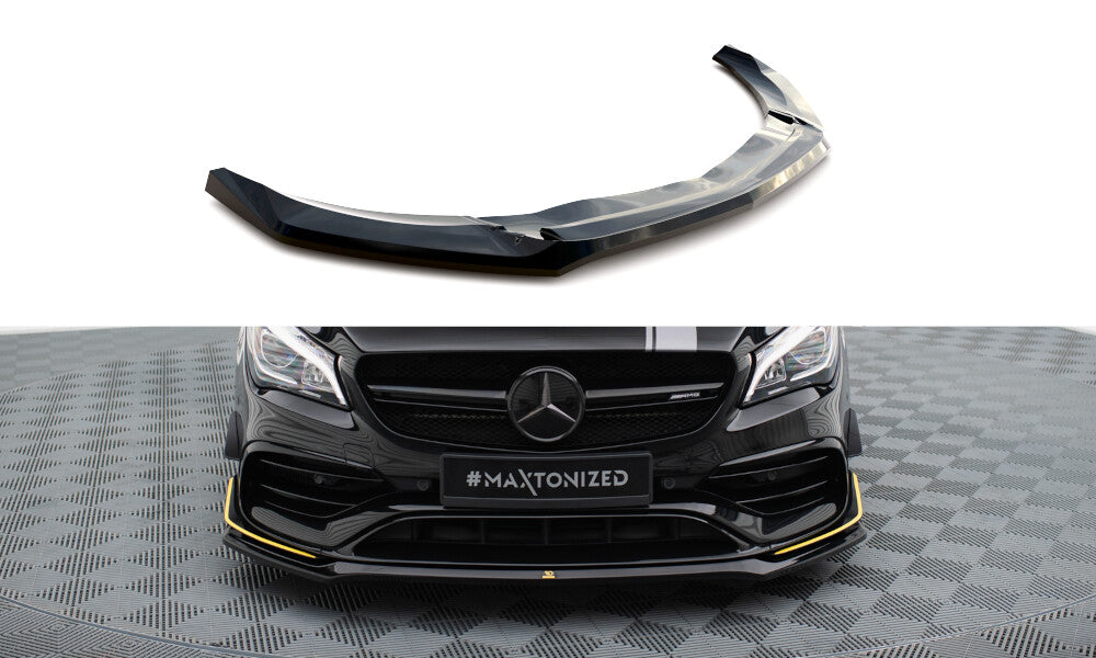 Frontlippe V.3 passend für Mercedes-AMG CLA 45 Aero C117 FL schwarz Hochglanz