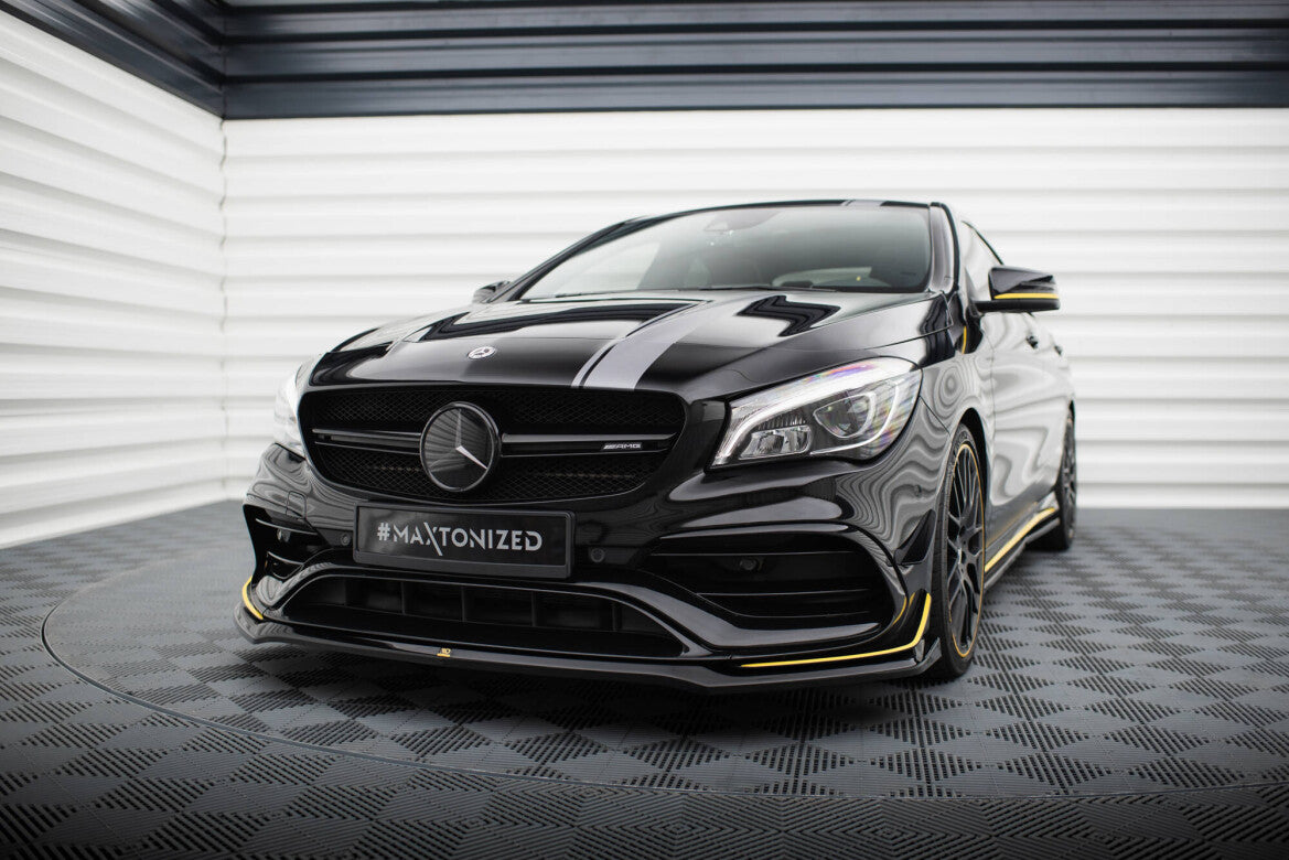 Frontlippe V.3 passend für Mercedes-AMG CLA 45 Aero C117 FL schwarz Hochglanz