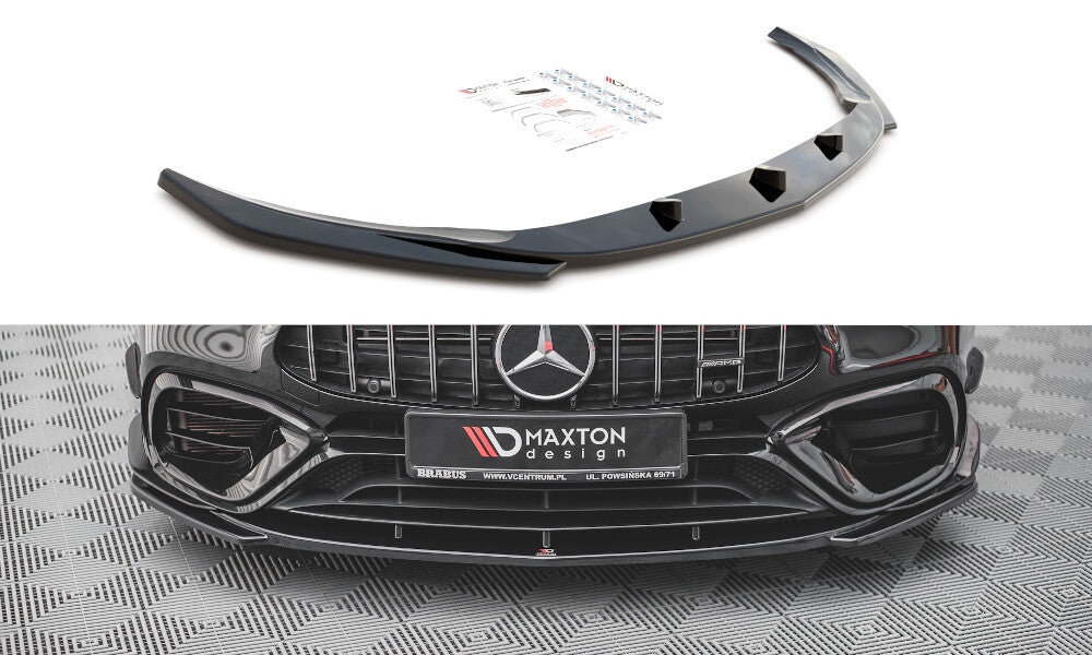 Frontlippe V.3 passend für Mercedes-AMG CLA 45 Aero C118 schwarz Hochglanz