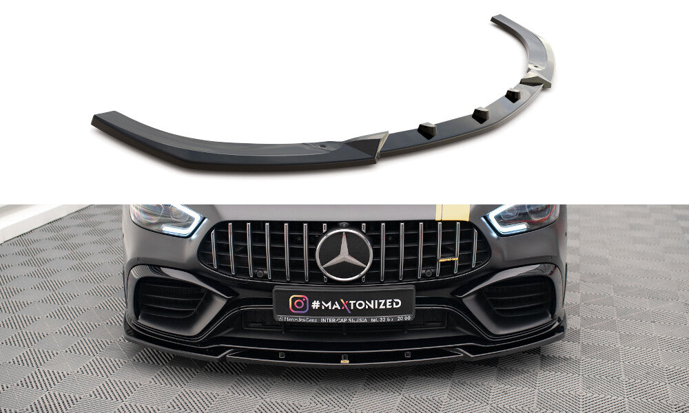 Frontlippe V.3 passend für Mercedes-AMG GT 63S 4 Door Coupe Aero X290 schwarz Hochglanz