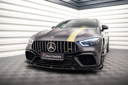 Frontlippe V.3 passend für Mercedes-AMG GT 63S 4 Door Coupe Aero X290 schwarz Hochglanz