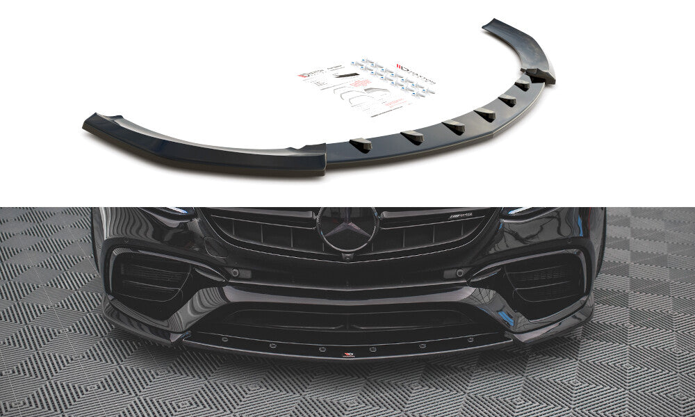 Frontlippe V.3 passend für Mercedes E63 AMG Kombi/Limousine S213/W213 schwarz Hochglanz