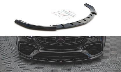 Frontlippe V.3 passend für Mercedes E63 AMG Kombi/Limousine S213/W213 schwarz Hochglanz