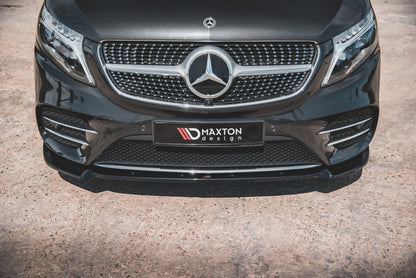 Frontlippe V.3 passend für Mercedes V-Klasse AMG-Line W447 schwarz Hochglanz