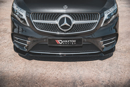 Frontlippe V.3 passend für Mercedes V-Klasse AMG-Line W447 schwarz Hochglanz