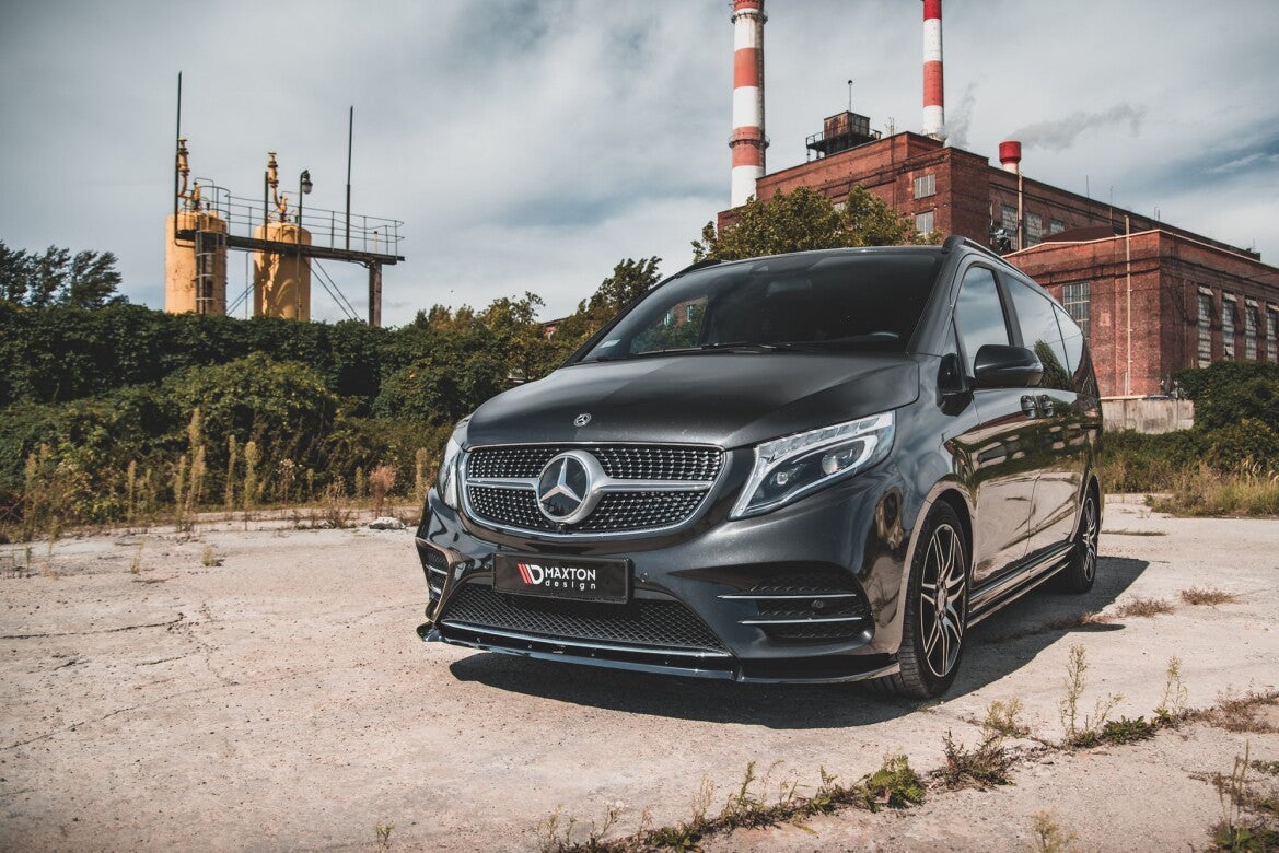 Frontlippe V.3 passend für Mercedes V-Klasse AMG-Line W447 schwarz Hochglanz