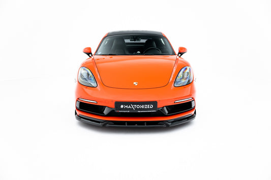 Frontlippe V.3 passend für Porsche 718 Cayman GTS 982c schwarz Hochglanz
