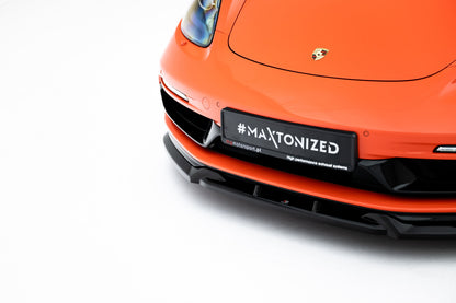 Frontlippe V.3 passend für Porsche 718 Cayman GTS 982c schwarz Hochglanz