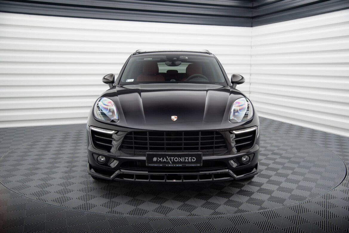 Frontlippe V.3 passend für Porsche Macan Mk1 schwarz Hochglanz
