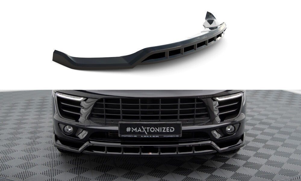 Frontlippe V.3 passend für Porsche Macan Mk1 schwarz Hochglanz