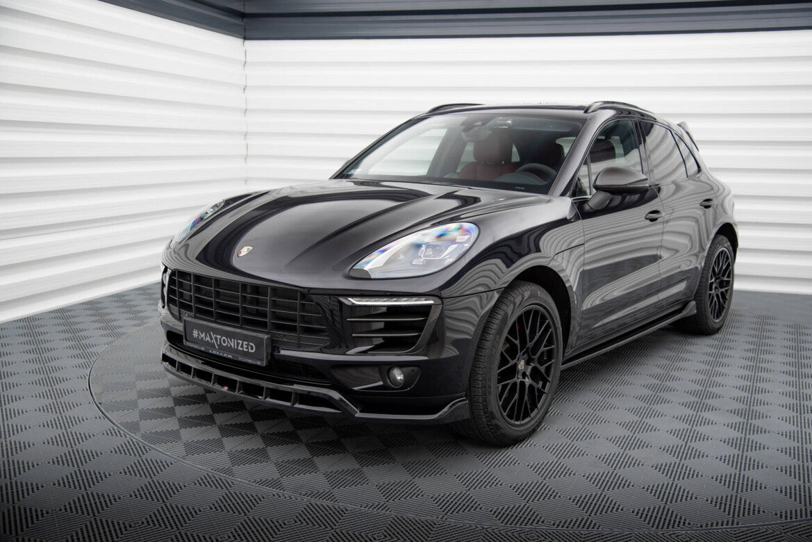 Frontlippe V.3 passend für Porsche Macan Mk1 schwarz Hochglanz