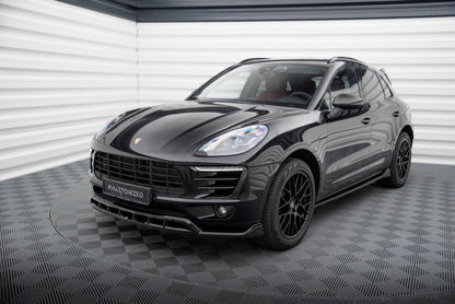 Frontlippe V.3 passend für Porsche Macan Mk1 schwarz Hochglanz
