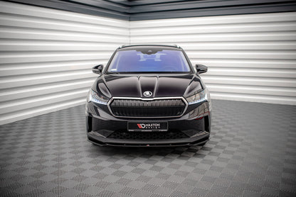 Frontlippe V.3 passend für Skoda Enyaq iV schwarz Hochglanz