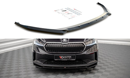 Frontlippe V.3 passend für Skoda Enyaq iV schwarz Hochglanz