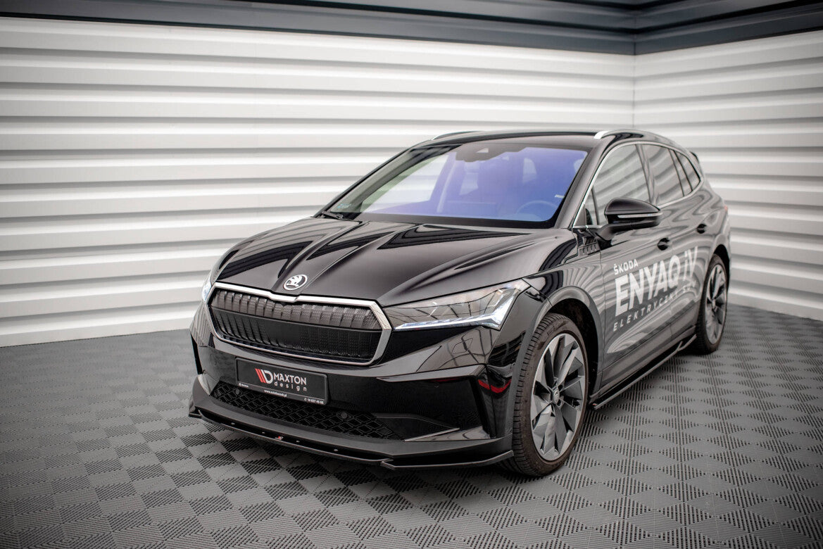Frontlippe V.3 passend für Skoda Enyaq iV schwarz Hochglanz
