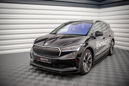 Frontlippe V.3 passend für Skoda Enyaq iV schwarz Hochglanz