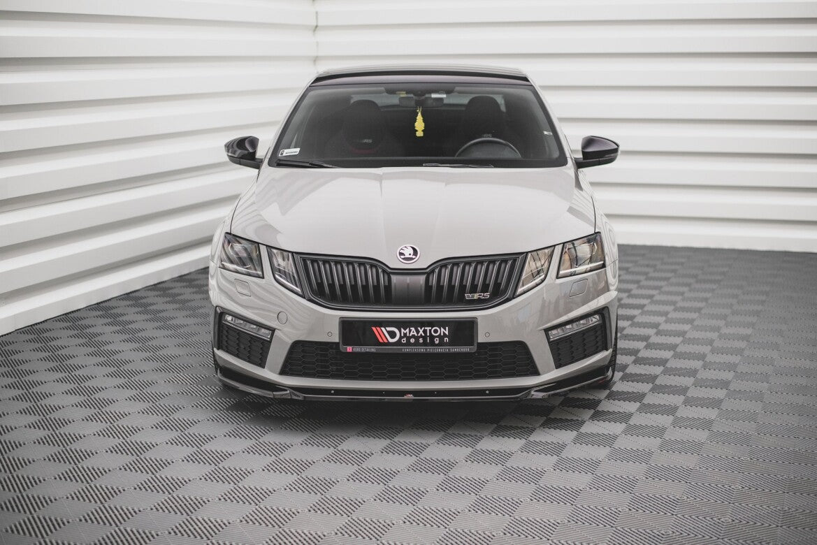 Frontlippe V.3 passend für Skoda Octavia RS Mk3 FL schwarz Hochglanz