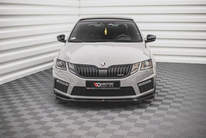 Frontlippe V.3 passend für Skoda Octavia RS Mk3 FL schwarz Hochglanz