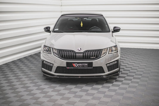 Frontlippe V.3 passend für Skoda Octavia RS Mk3 FL schwarz Hochglanz