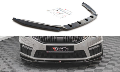Frontlippe V.3 passend für Skoda Octavia RS Mk3 FL schwarz Hochglanz