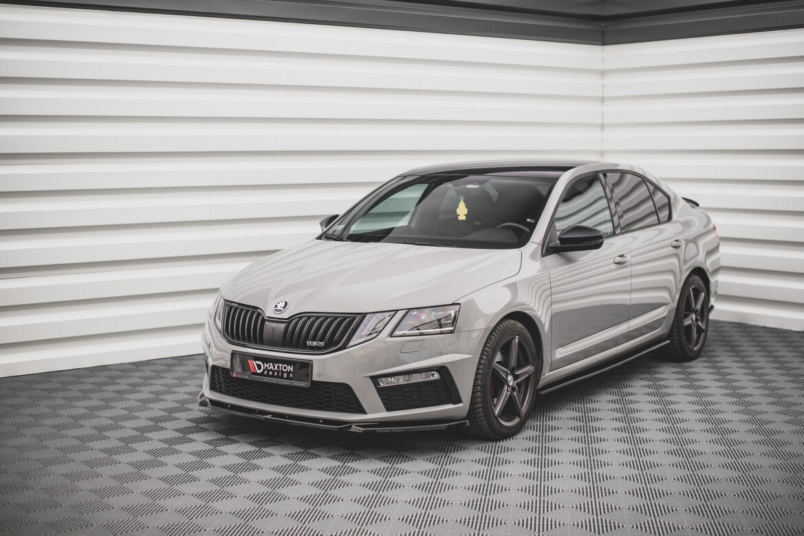 Frontlippe V.3 passend für Skoda Octavia RS Mk3 FL schwarz Hochglanz
