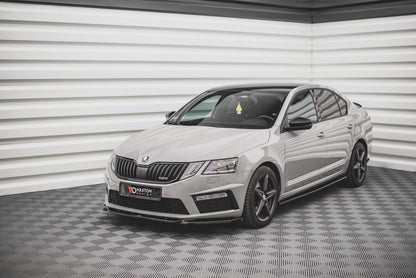 Frontlippe V.3 passend für Skoda Octavia RS Mk3 FL schwarz Hochglanz
