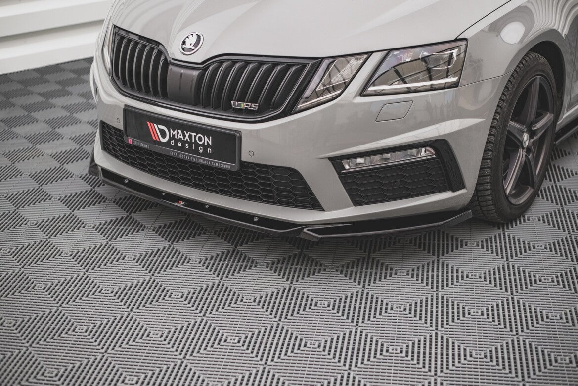 Frontlippe V.3 passend für Skoda Octavia RS Mk3 FL schwarz Hochglanz