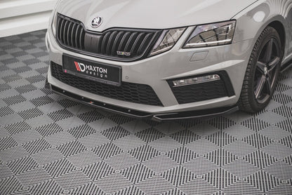 Frontlippe V.3 passend für Skoda Octavia RS Mk3 FL schwarz Hochglanz