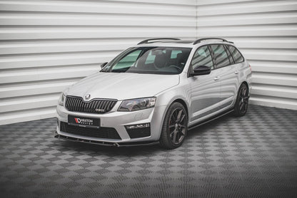 Frontlippe V.3 passend für Skoda Octavia RS Mk3 schwarz Hochglanz