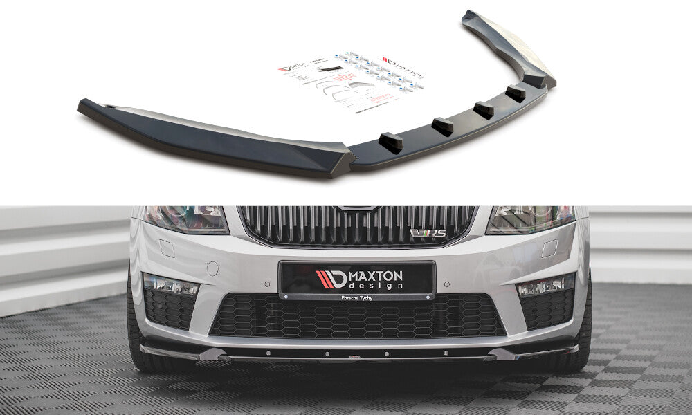 Frontlippe V.3 passend für Skoda Octavia RS Mk3 schwarz Hochglanz