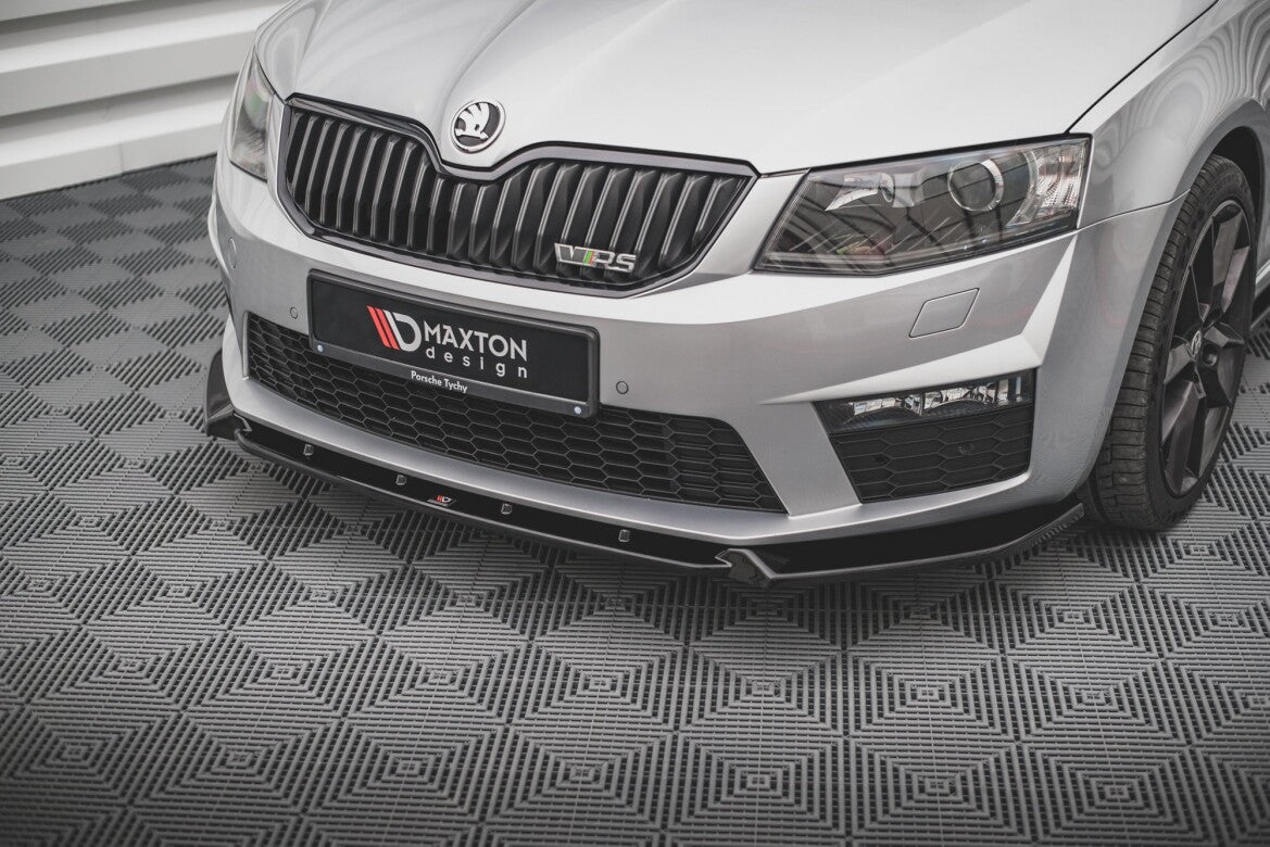 Frontlippe V.3 passend für Skoda Octavia RS Mk3 schwarz Hochglanz