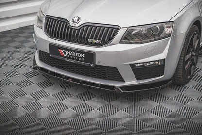 Frontlippe V.3 passend für Skoda Octavia RS Mk3 schwarz Hochglanz