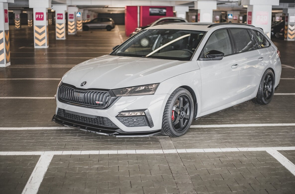 Frontlippe V.3 passend für Skoda Octavia RS Mk4 schwarz Hochglanz