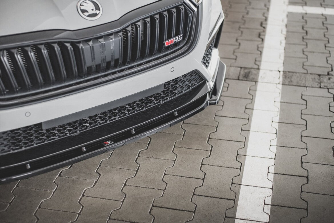 Frontlippe V.3 passend für Skoda Octavia RS Mk4 schwarz Hochglanz