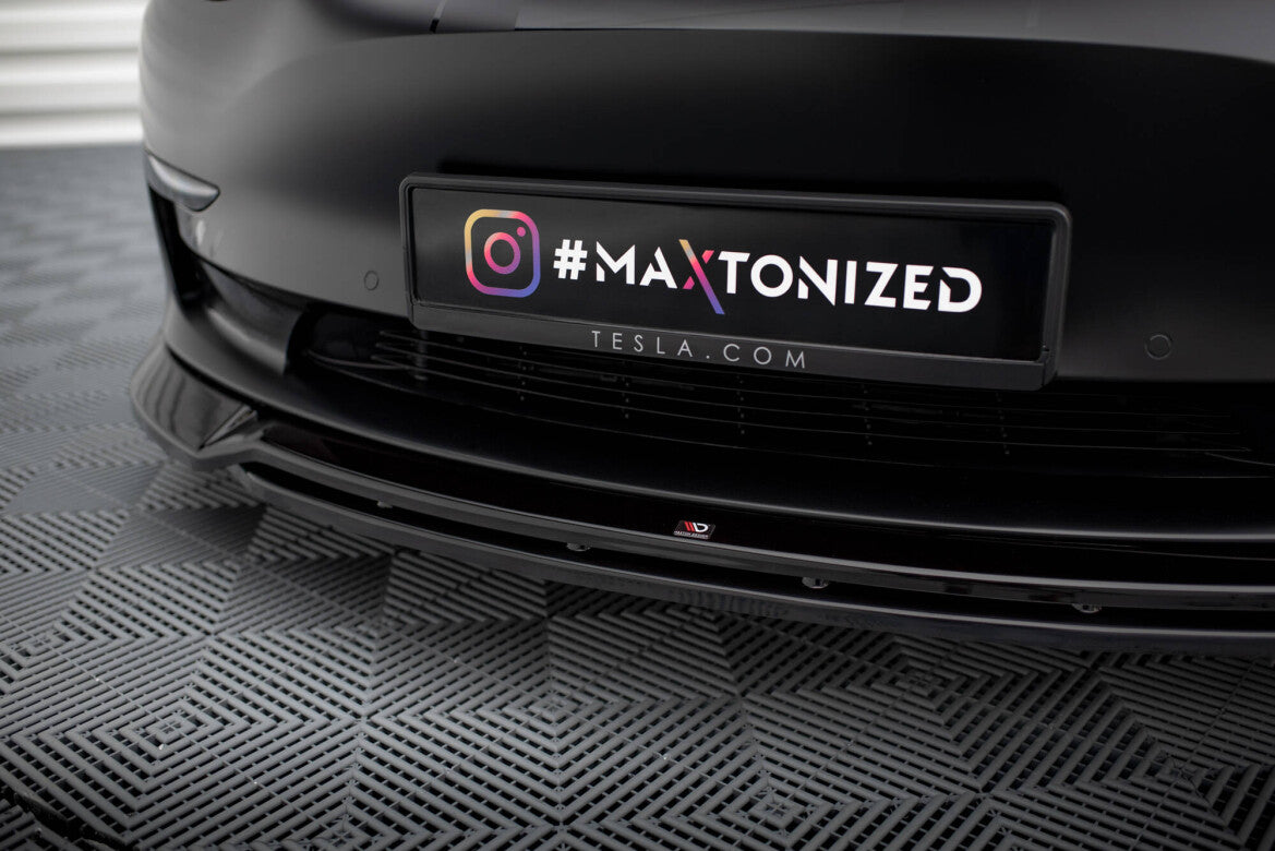 Frontlippe V.3 passend für Tesla Model 3 schwarz Hochglanz