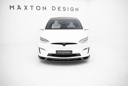 Frontlippe V.3 passend für Tesla Model X Mk1 FL schwarz Hochglanz
