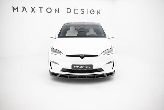 Frontlippe V.3 passend für Tesla Model X Mk1 FL schwarz Hochglanz
