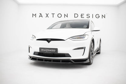 Frontlippe V.3 passend für Tesla Model X Mk1 FL schwarz Hochglanz