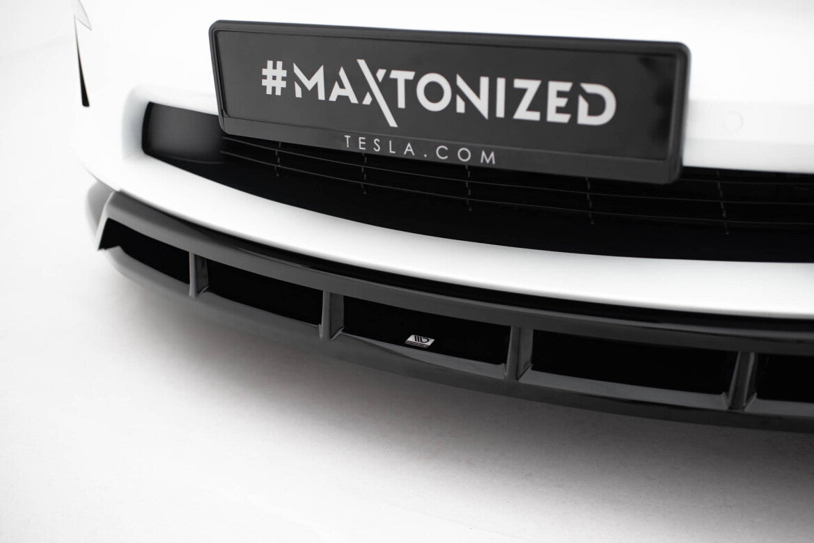 Frontlippe V.3 passend für Tesla Model X Mk1 FL schwarz Hochglanz