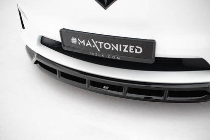 Frontlippe V.3 passend für Tesla Model X Mk1 FL schwarz Hochglanz