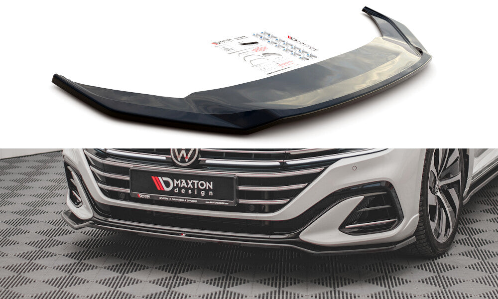 Frontlippe V.3 passend für VW Arteon R-Line Limousine / Shooting Brake Mk1 FL schwarz Hochglanz