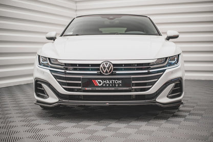 Frontlippe V.3 passend für VW Arteon R-Line Limousine / Shooting Brake Mk1 FL schwarz Hochglanz