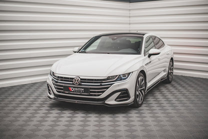 Frontlippe V.3 passend für VW Arteon R-Line Limousine / Shooting Brake Mk1 FL schwarz Hochglanz
