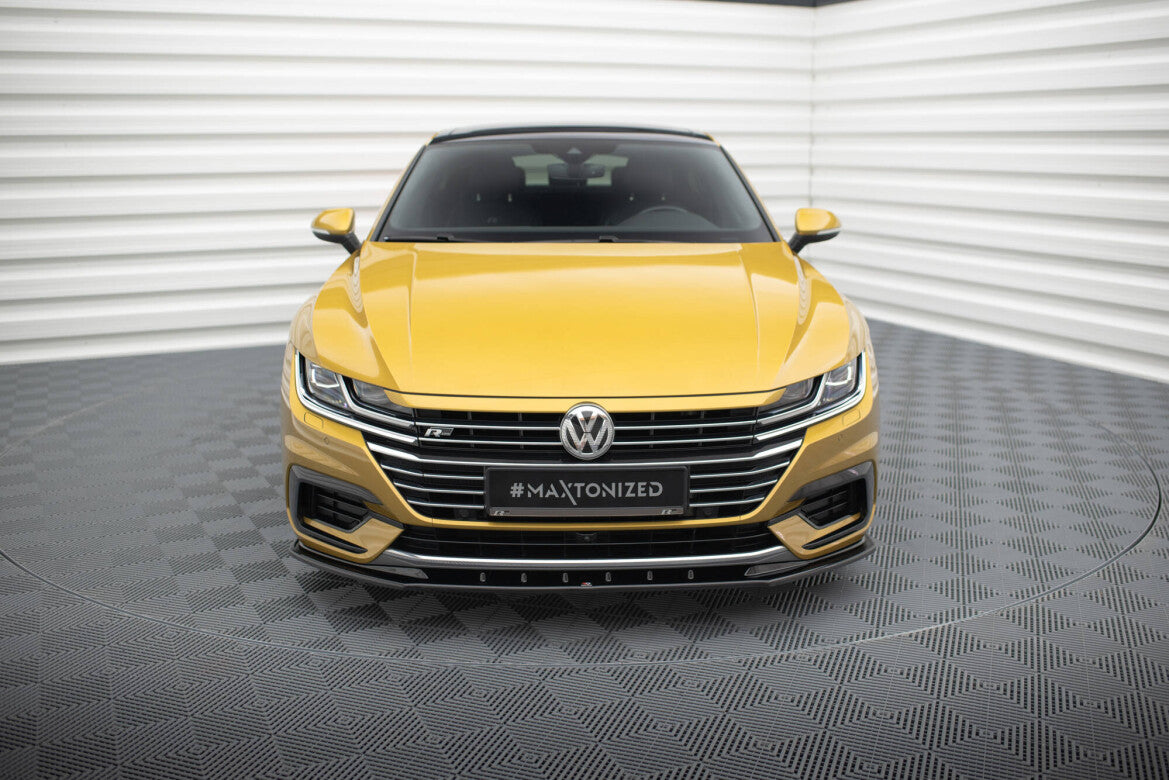 Frontlippe V.3 passend für VW Arteon R-Line Limousine / Shooting Brake Mk1 schwarz Hochglanz