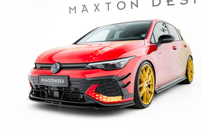 Frontlippe V.3 passend für VW Golf GTI Clubsport Mk8 FL schwarz Hochglanz