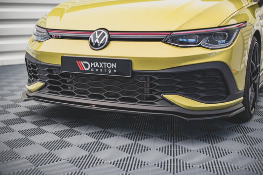 Frontlippe V.3 passend für VW Golf GTI Clubsport Mk8 schwarz Hochglanz